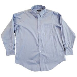 Lanesboro Non-Iron Shirt Men's 17-34/35 (XL) French Blue Long Sleeve Button Down